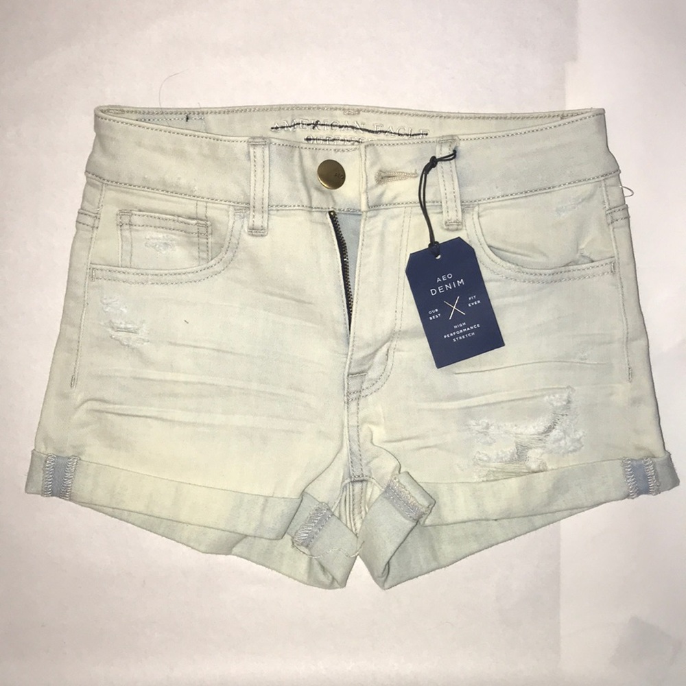 Light wash shorts
